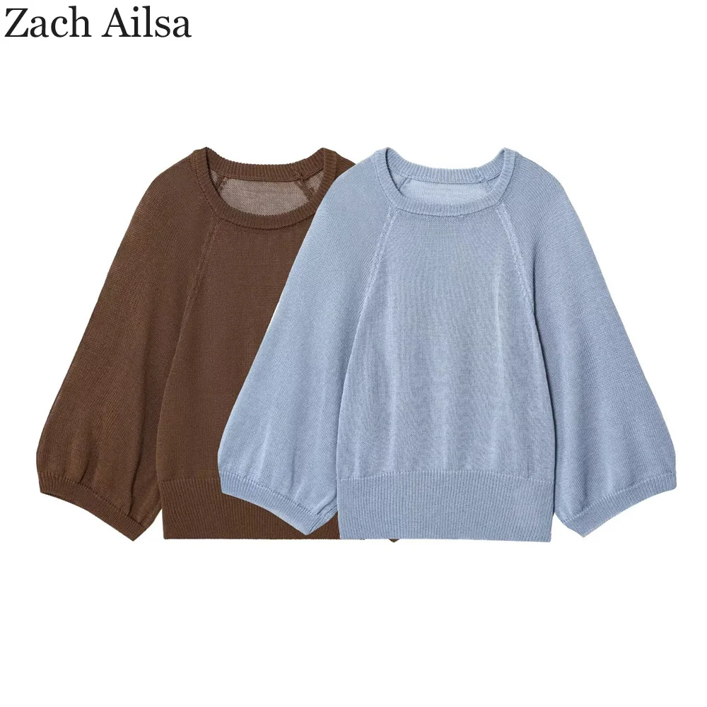 

European and American style foreign trade women's clothing new fashion versatile loose and slimming knitwear trend