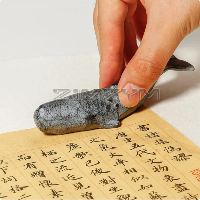 철 고래 문진 다기능 중국 서예 문진 브러시 나머지 사랑스러운 종이 홈 장식에 대한 프레스 소품