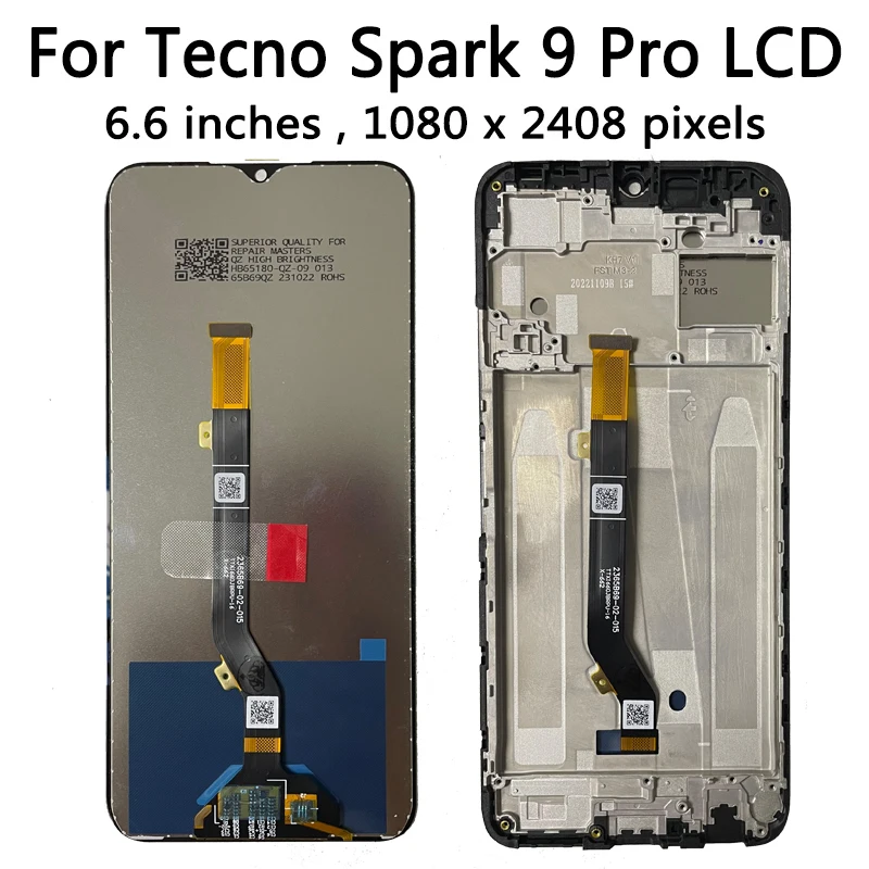 Spark9 Pro KH7 KH7n Display Screen For Tecno Spark 9 Pro 9Pro LCD Display Touch Screen Digitizer Panel Assembly Replacement