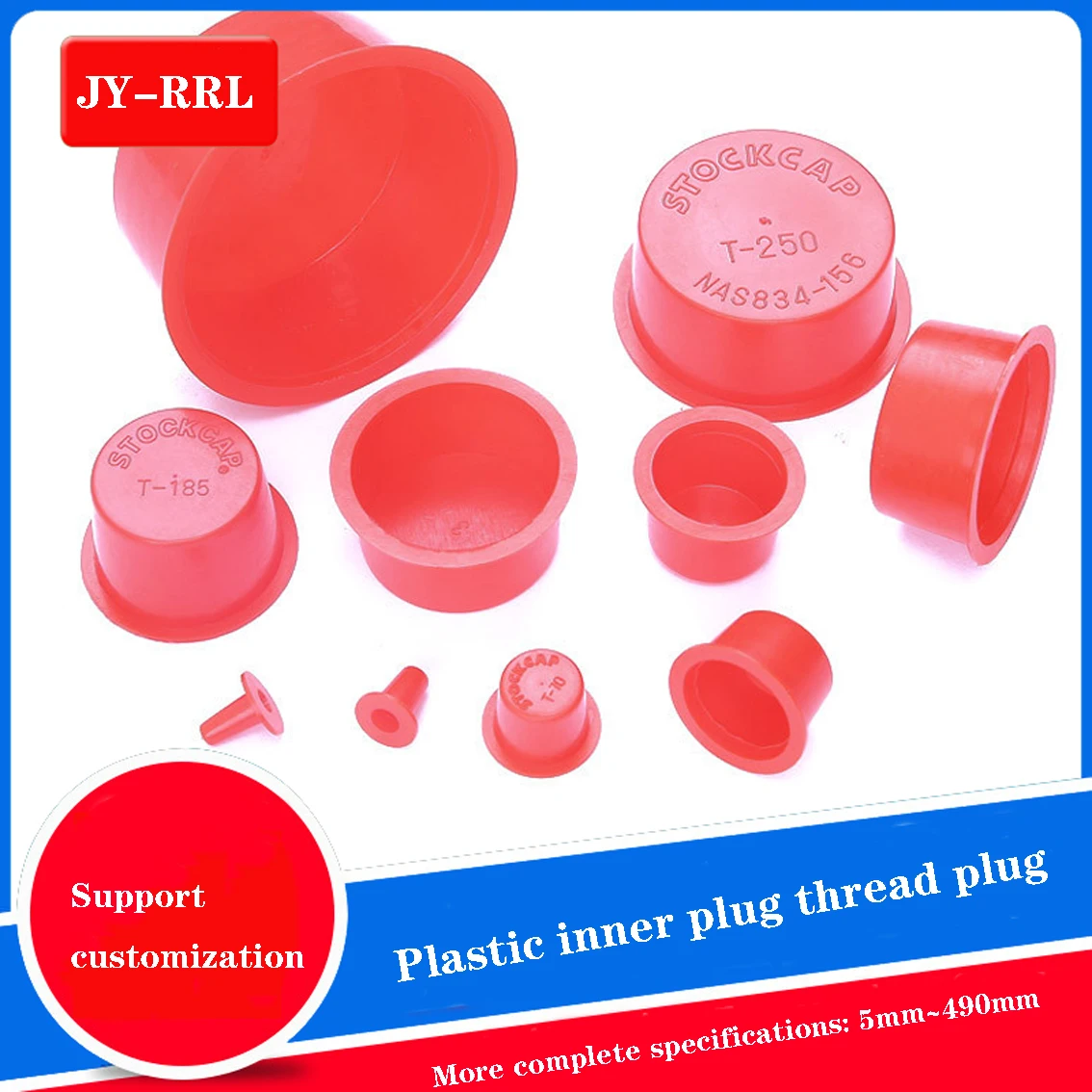 1Pcs Red Plastic Cone Shaped Plug Anti-Collision And Dust Protection Hole Plug Round Pipe Joint Corrosion-Resistant Rubber Cap