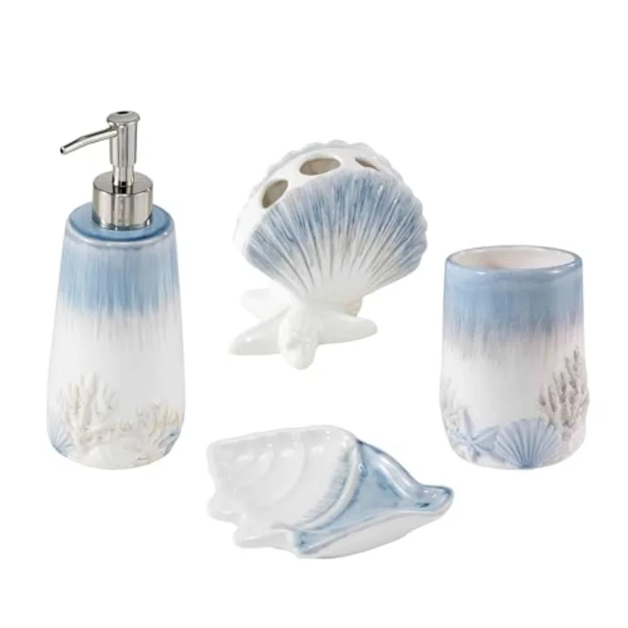 

Набор аксессуаров: подставка для стакана из смолы, дозатор для мыла и лосьона, декор для ванной, коллекция Abstrt Coasl