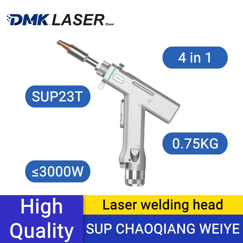 DMK CHAOQIANG WEIYE SUP23T 4 in 1 Fiber Laser Handheld Welding Head Weld/Cutting/Cleaning 3000W Single Wobble Lazer Welder Gun