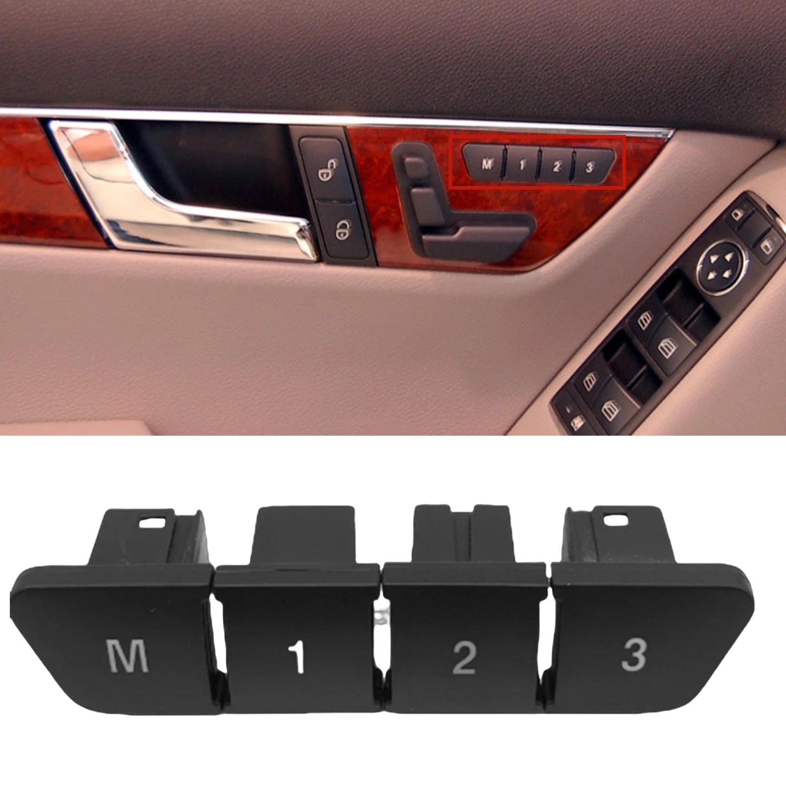 Interior Door Lock Seat Switch Button Control Cover Trim For Mercedes Benz W172 W176 W156 W166 W246 X204 W207 W218