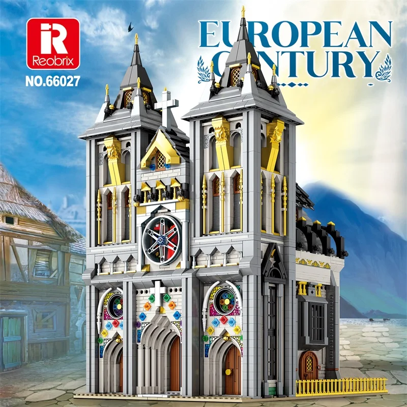 

Creative Expert Modular Buildings MOC 66027 European Century Churches Model 3468PCS Building Blocks Brick Puzzle Toys Kids Gift