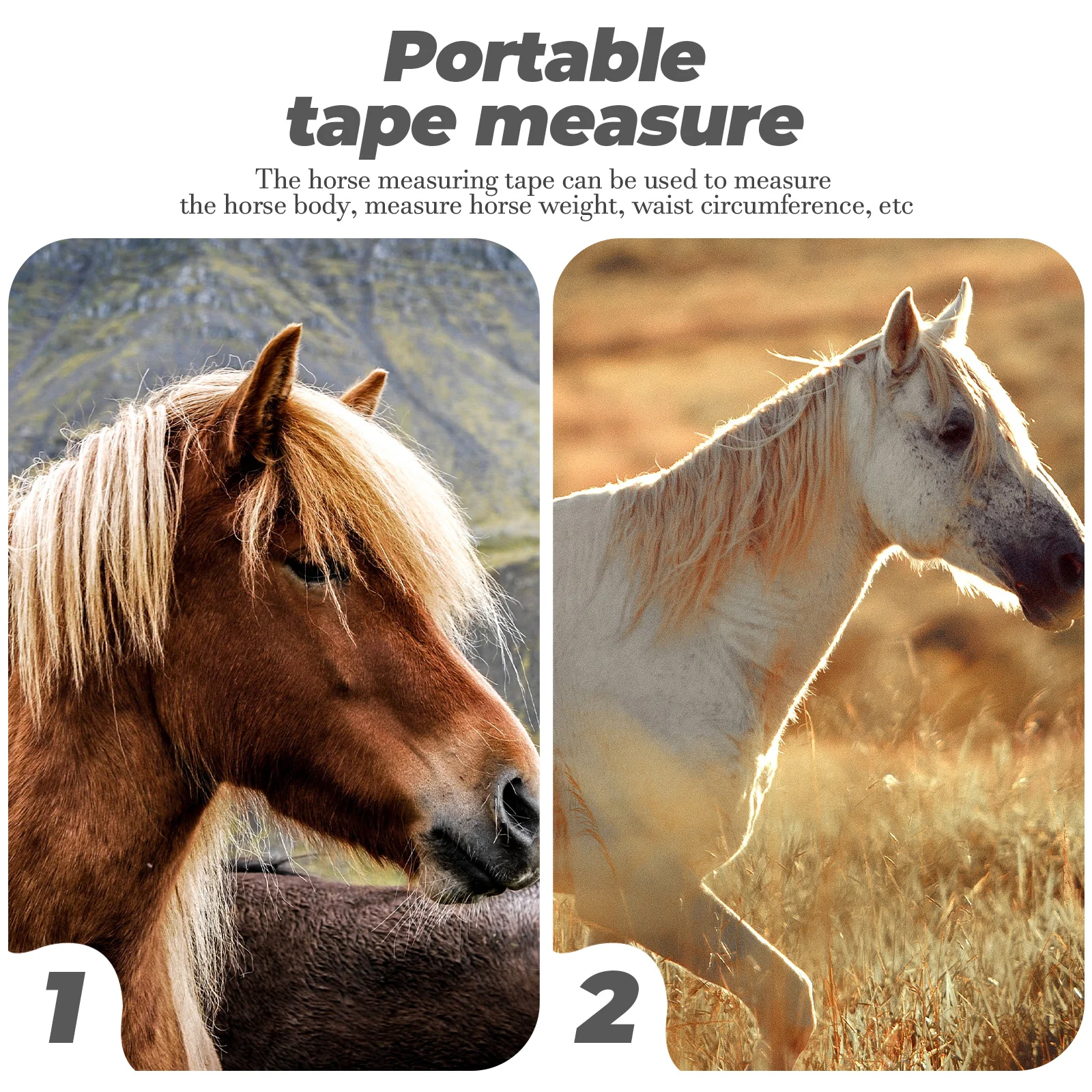 Convenient Horse Weight Tape Small Size Doublesided Ruler and Other Animals Precise Measurement Horse Measuring Tape