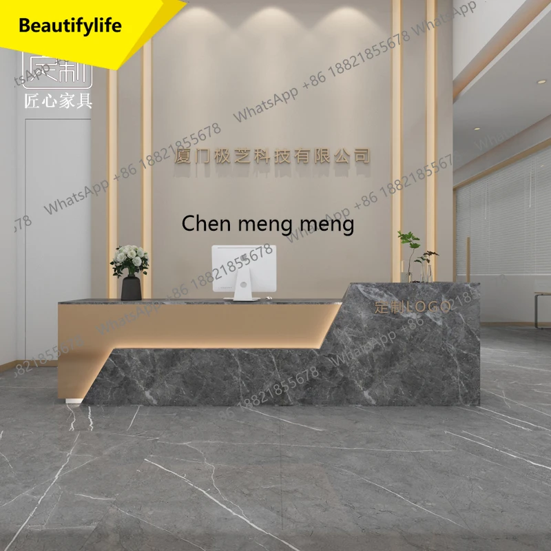 M46 صفحة الخروج الحديثة البسيطة مكتب الاستقبال صالون تجميل صالون حلاقة عداد فاخر خفيف #1