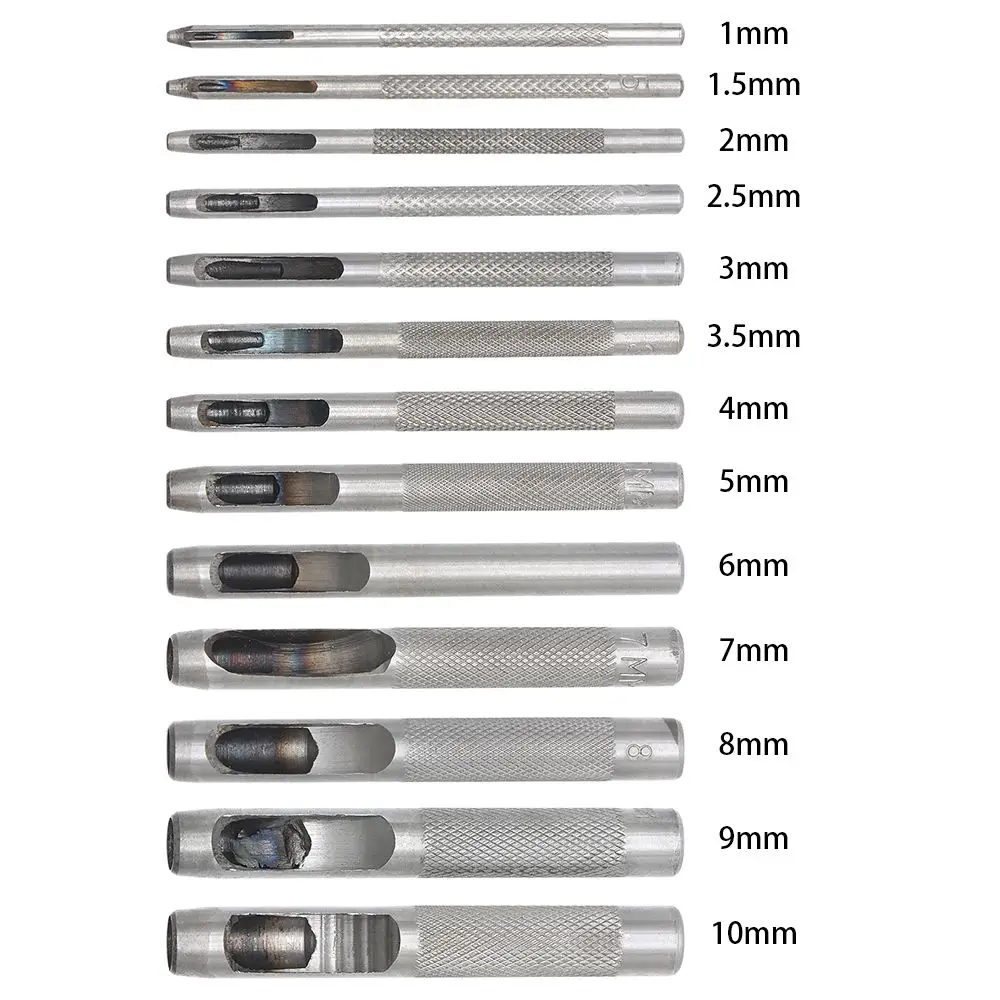 Verwijderbare Boor Auto Puncher Schroef Naai Accessoires Carbon Stalen Riem Gat Ponsen Gat Lederen Gereedschap