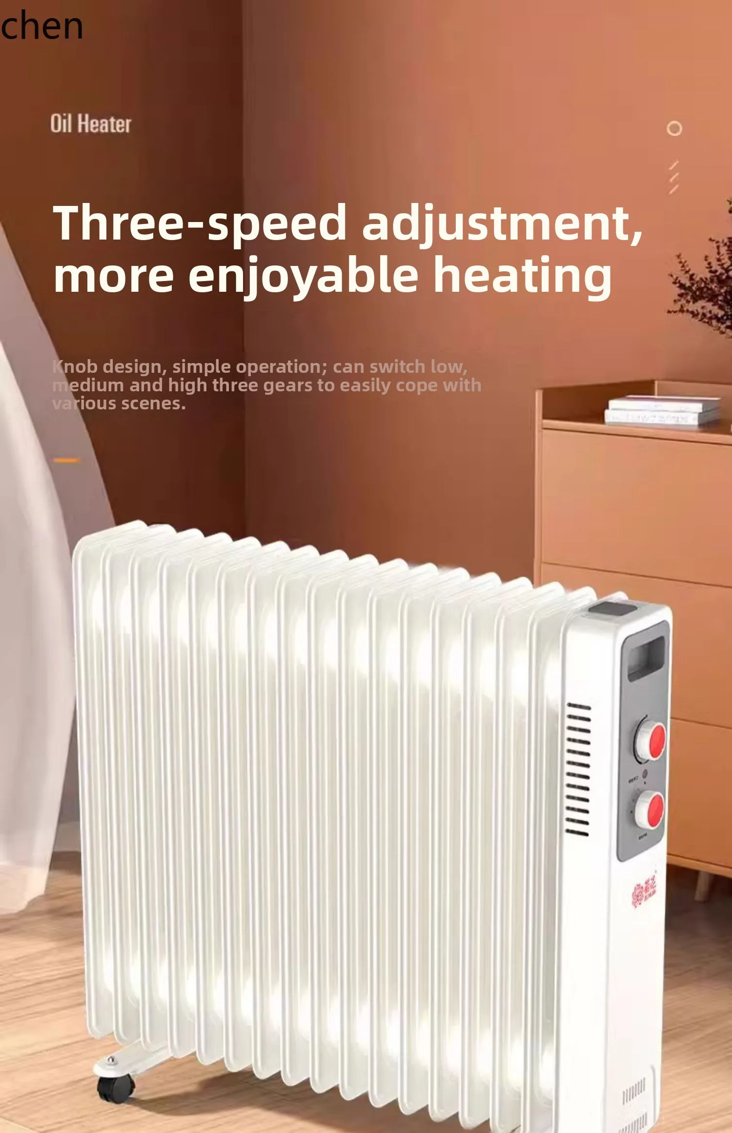 ZML household heater bedroom electric heater silent energy-saving oven large area