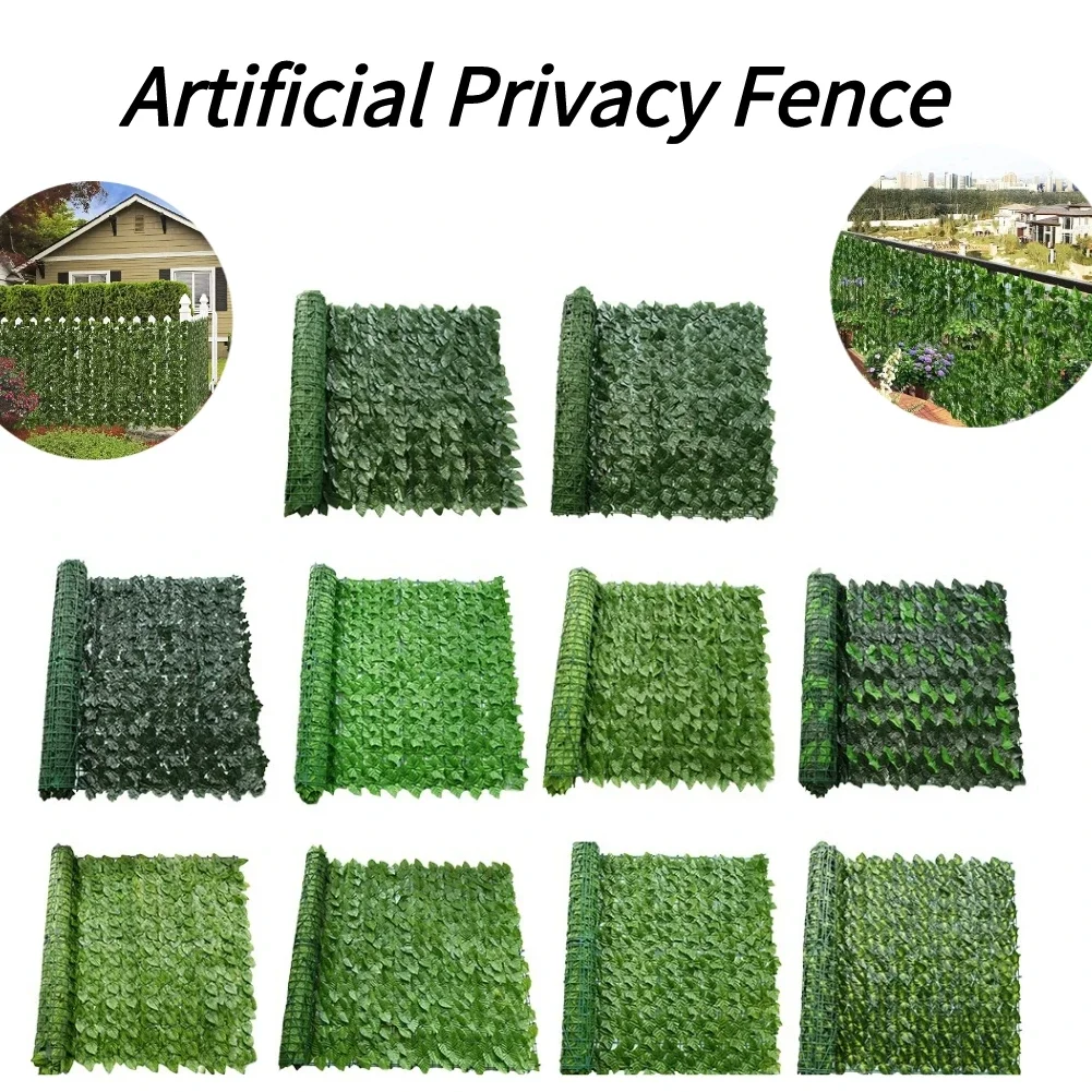 

Artificial Privacy Fence Wall Screen Faux Ivy Leaf Hedges Fence Panels Indoor Outdoor Garden Deck Balcony Wall Screen