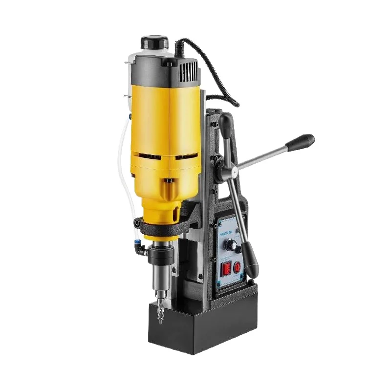 :Magnetic Drill Press 750W 1680W Stepless Speed Multifunctional Electric Bench Drilling Machine with Dustproof Cooling Hole