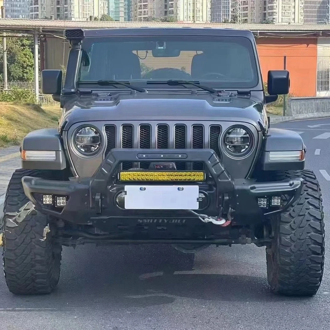 for Wrangler JL 2018+ Front Bumper Steel Black Kit  Body Kits