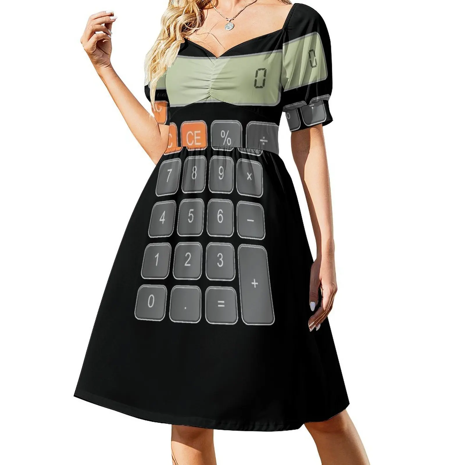 

Cool Funny Calculator Party and Halloween Costume Design Short Sleeved Dress festival outfit women dresses for womens 2025 Dress