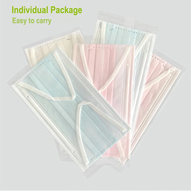 

30 шт., детская одноразовая защитная маска для лица, 3-слойная крышка для лица, детский противопыльный фильтр, детская маска для рта, индивидуальная упаковка