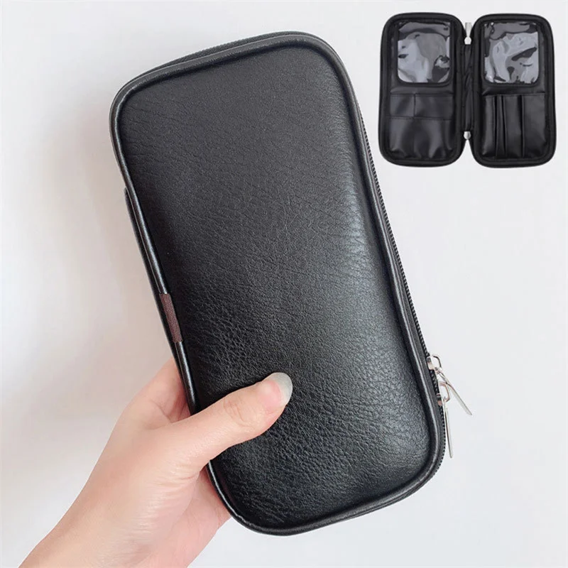 Makeup Brush Bags Women Foldable Makeup Brush Storage Bag Portable Cosmetic Brushes Tools Organizer Waterproof PU Storage Bags