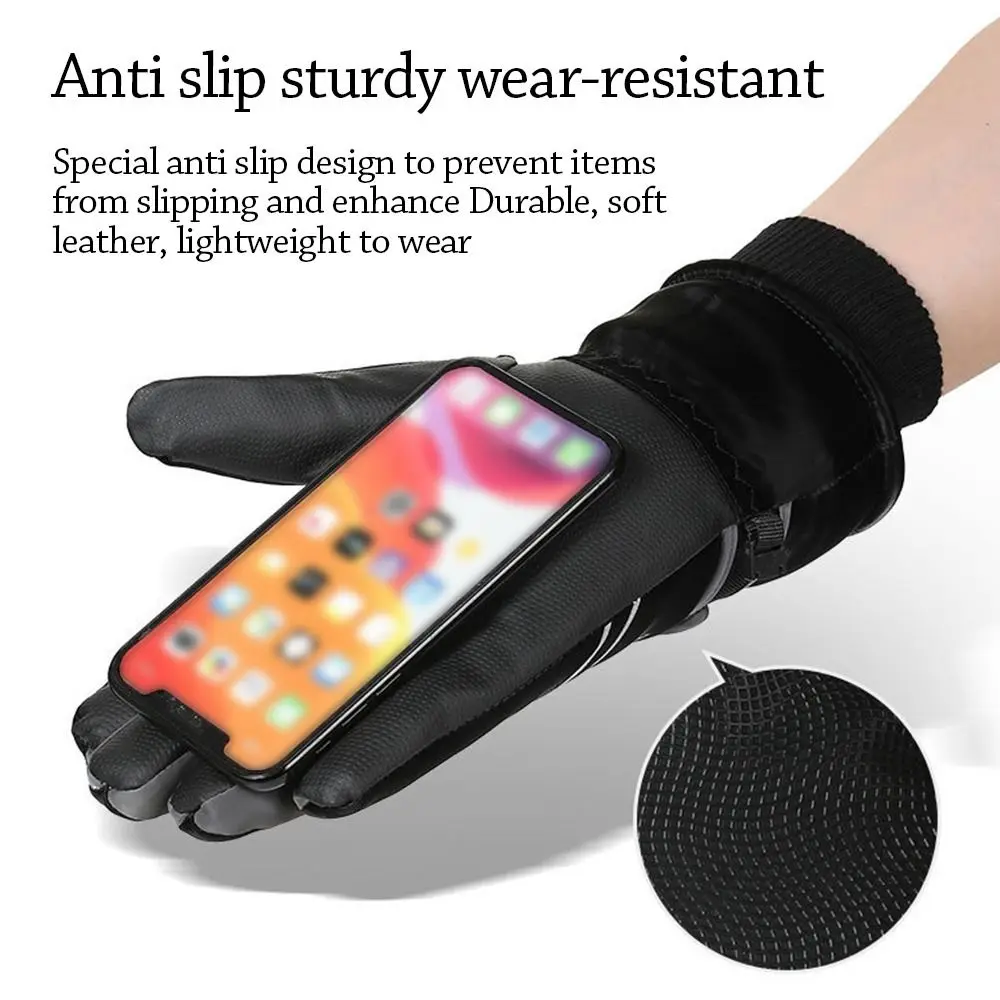 

Модные теплые зимние перчатки с флисовой подкладкой, утолщенные термовелосипедные перчатки, ветрозащитные водонепроницаемые лыжные перчатки для сноуборда, уличные