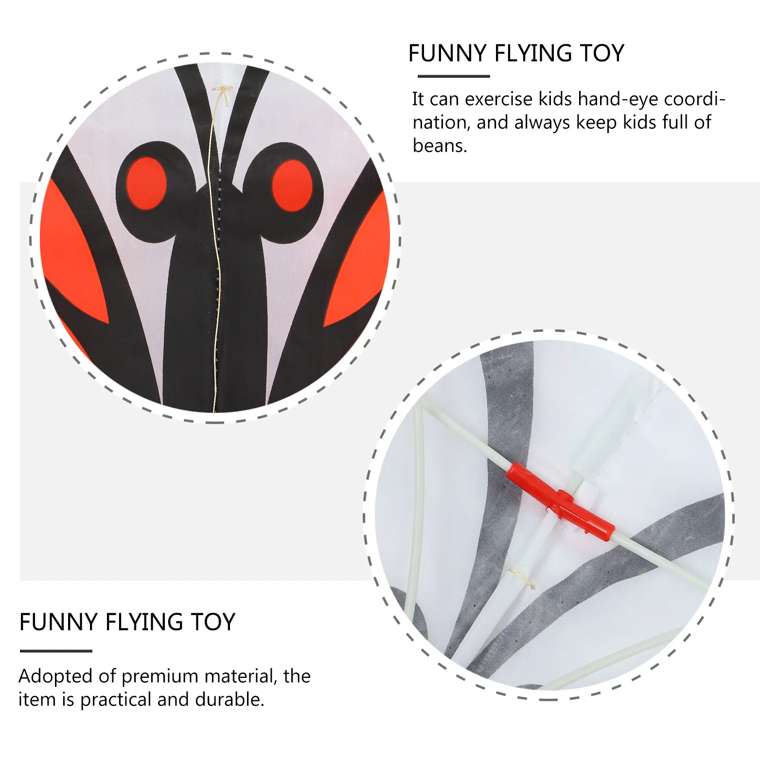 

1 set Butterfly Kite Lightweight Flying For Kids Bright Outdoor Game Beach 30M Cord Red Children Wind
