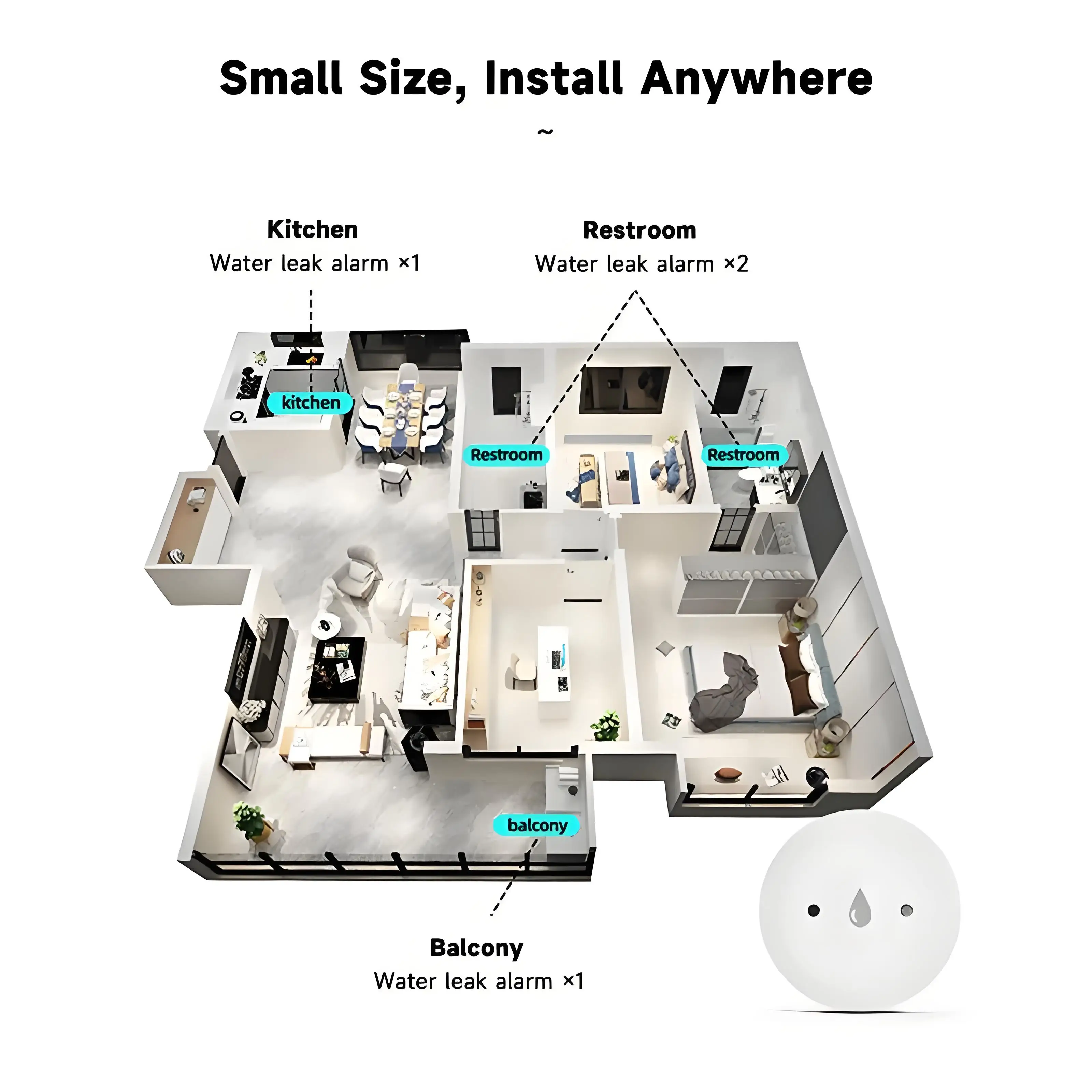 Tuya ZigBee مستشعر المياه الذكي كاشف التسرب إنذار تسرب المياه الفيضانات التحكم الذكي في الحياة المراقبة عن بعد لمساعد المنزل
