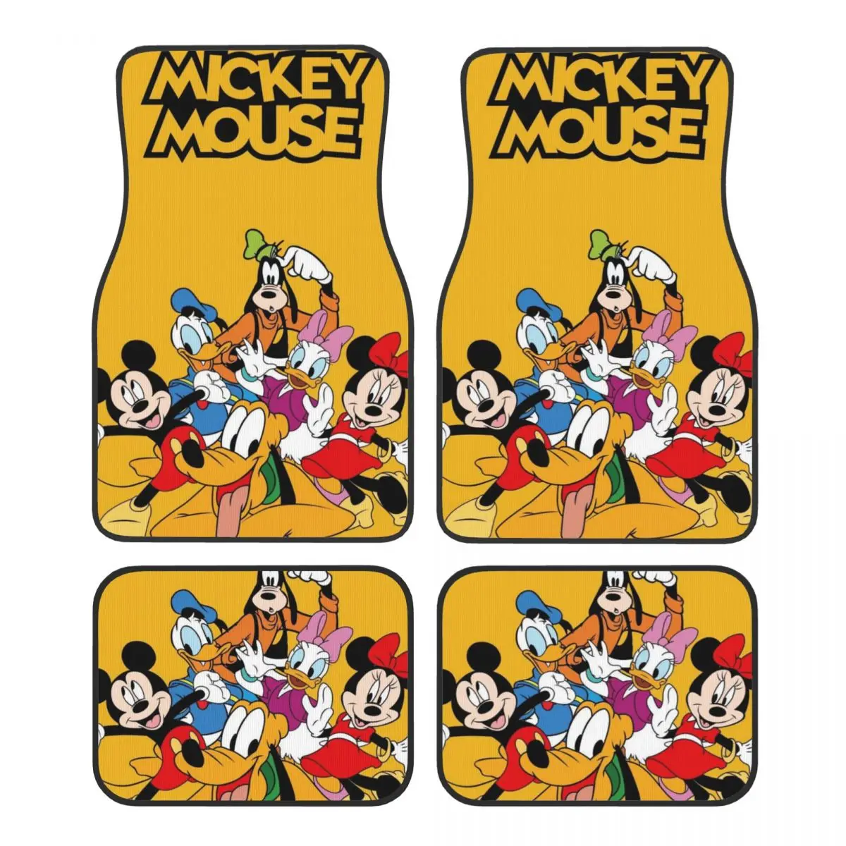 

Mickeys Mouse Minnie Universal Fit Car Floor Mats Cute Car Carpet Mat 4pcs with Anti-Slip Backing Fit for Sedans Trucks