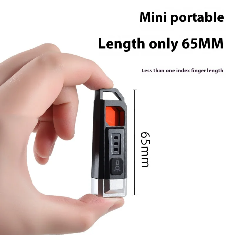 Mini EDC Keychain Lights Rechargeable LED Portable Torch Emergency Anti-snooping Camera Detection Flashlight For Self Defense
