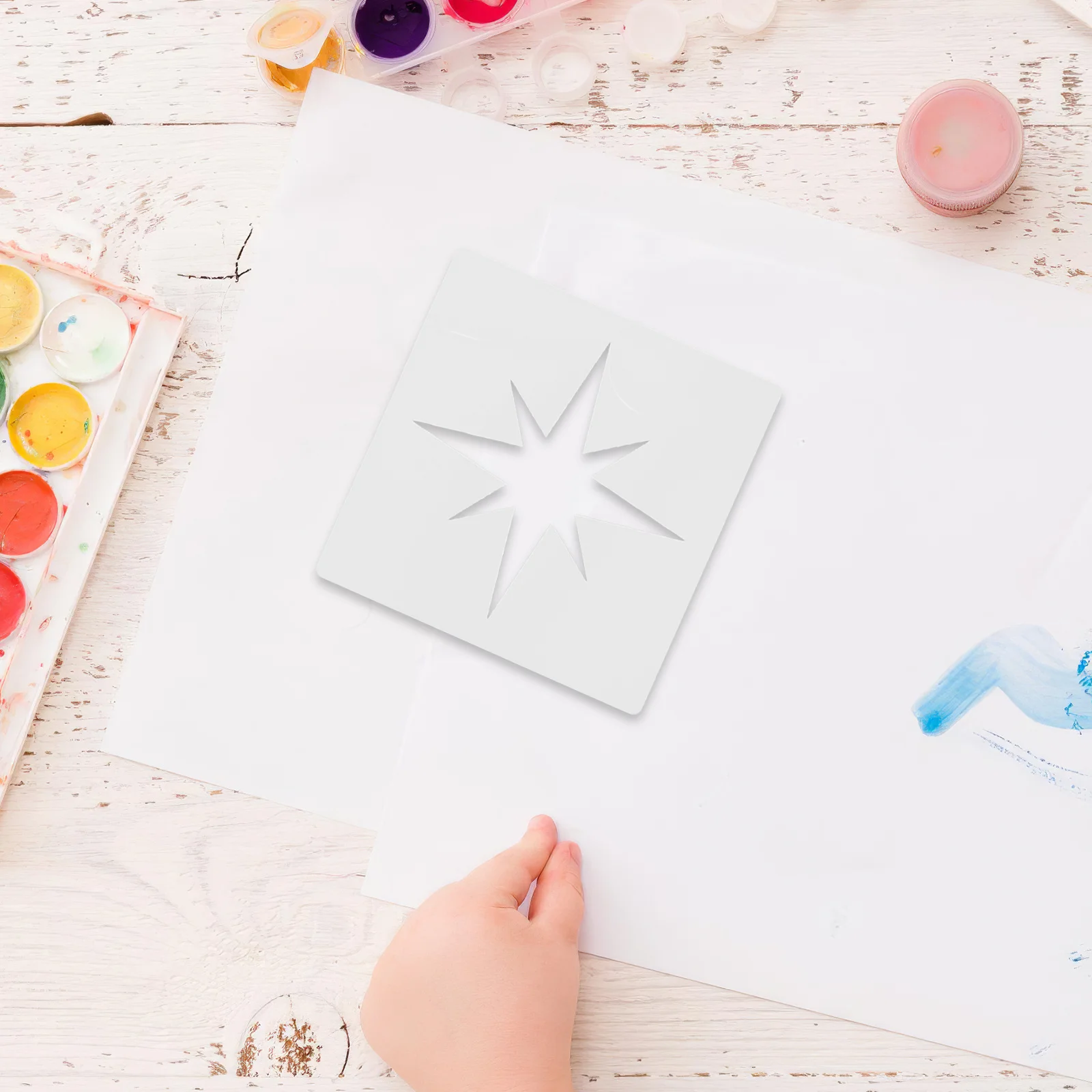 

8pcs Painting Star Stencil Reusable For Diy Wall Fabric Craft Decor Hollow Design Paint Stencils For Fabric Art Supplies