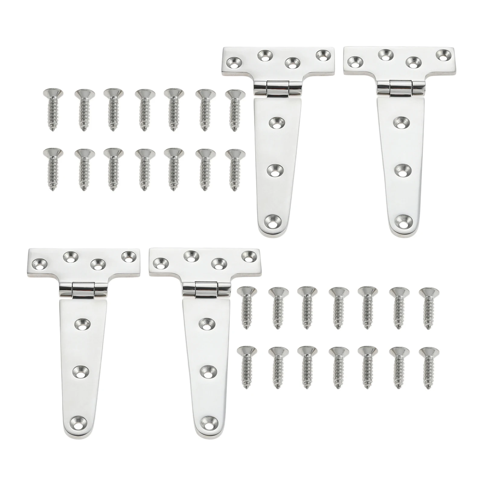 2/4-teilige Hochleistungs-Scharniere in Marine qualität mit Schrauben 6x3 Zoll Guss scharnier 316 Edelstahl für Boot und Auto Silber