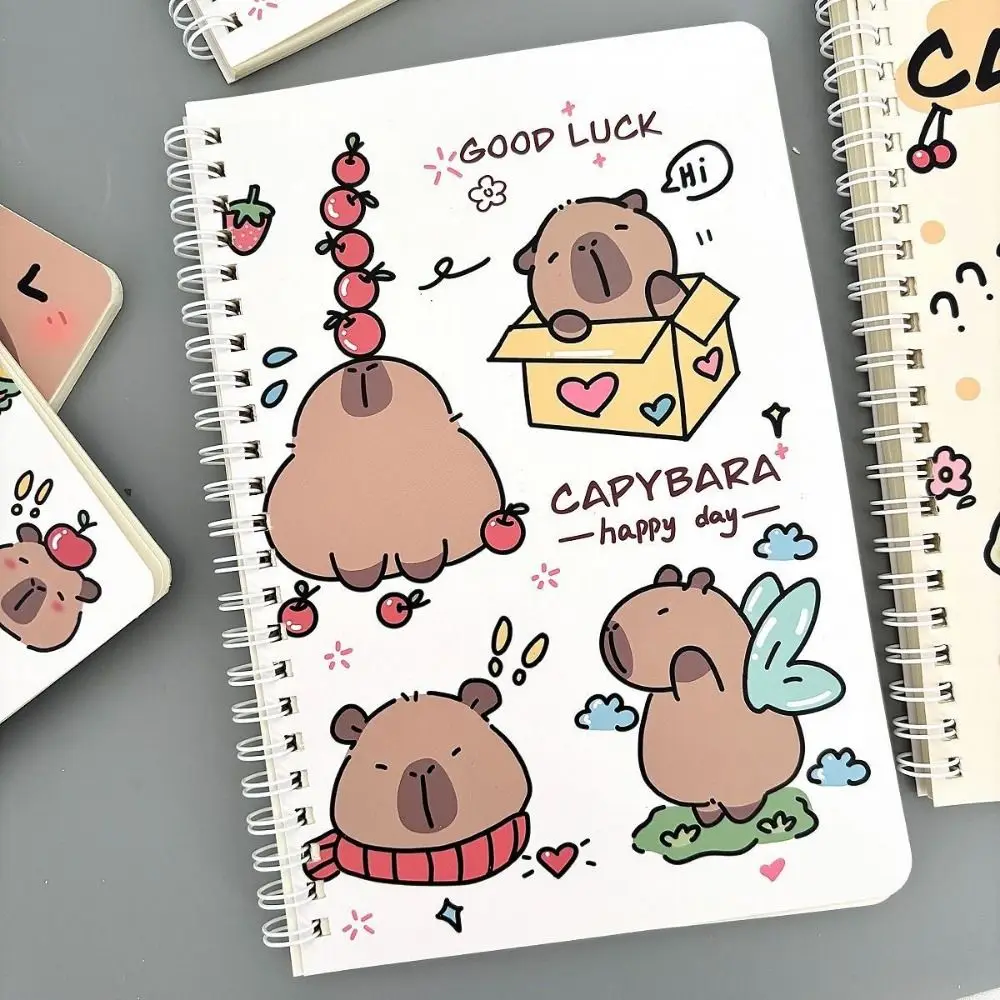 Planner A5 Capybara Notebook Line หน้าภายใน Capybara Coil โน้ตบุ๊คน่ารัก Kawaii Notepad ขนาดเล็กของขวัญวันเกิด