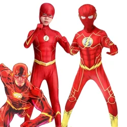 Costume Cosplay per ragazzi Kids Flash New Year Carnival Party Fancy Dress con set di maschere copricapo