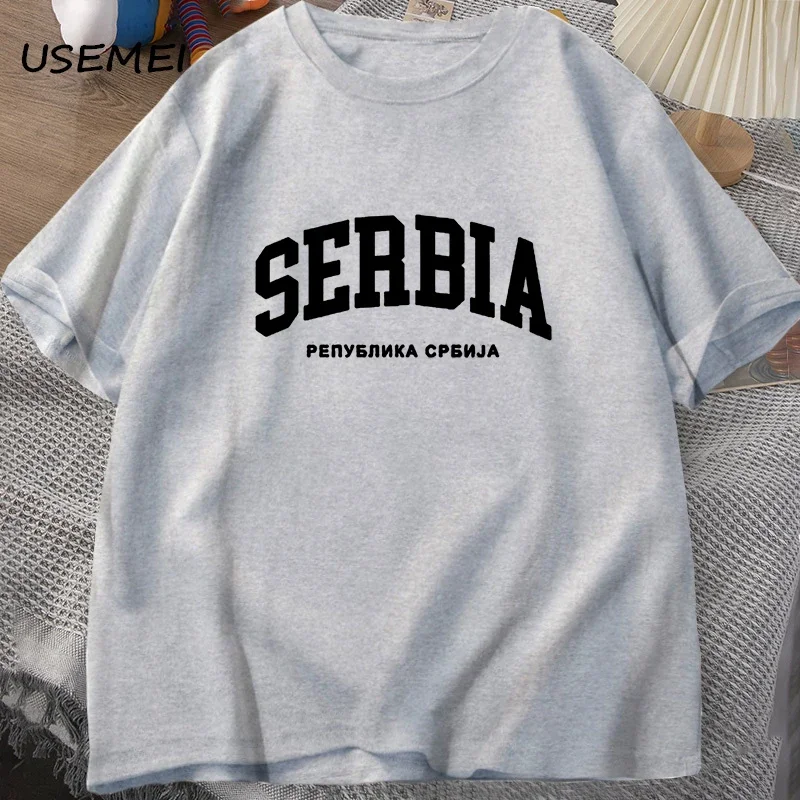 Republika Srbija T Shirt Men Summer Cotton Short Sleeve SERBIA T-shirt Harajuku Unisex T Shirt Man Clothing Printed T-shirt Tops