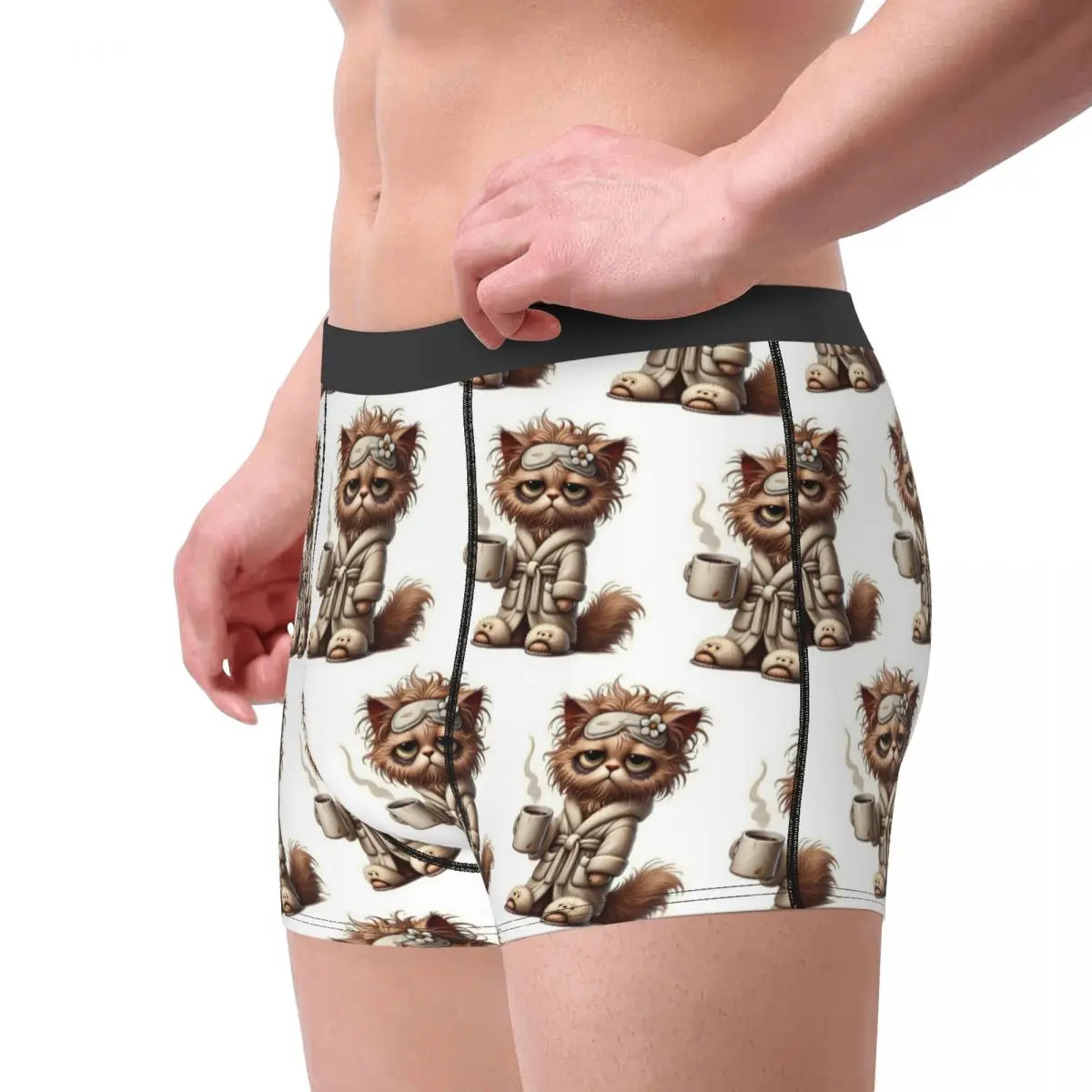 الملاكم السراويل السراويل متعب القط سراويل الرجال الملابس الداخلية الناعمة لهدايا رجل رجل صديقها