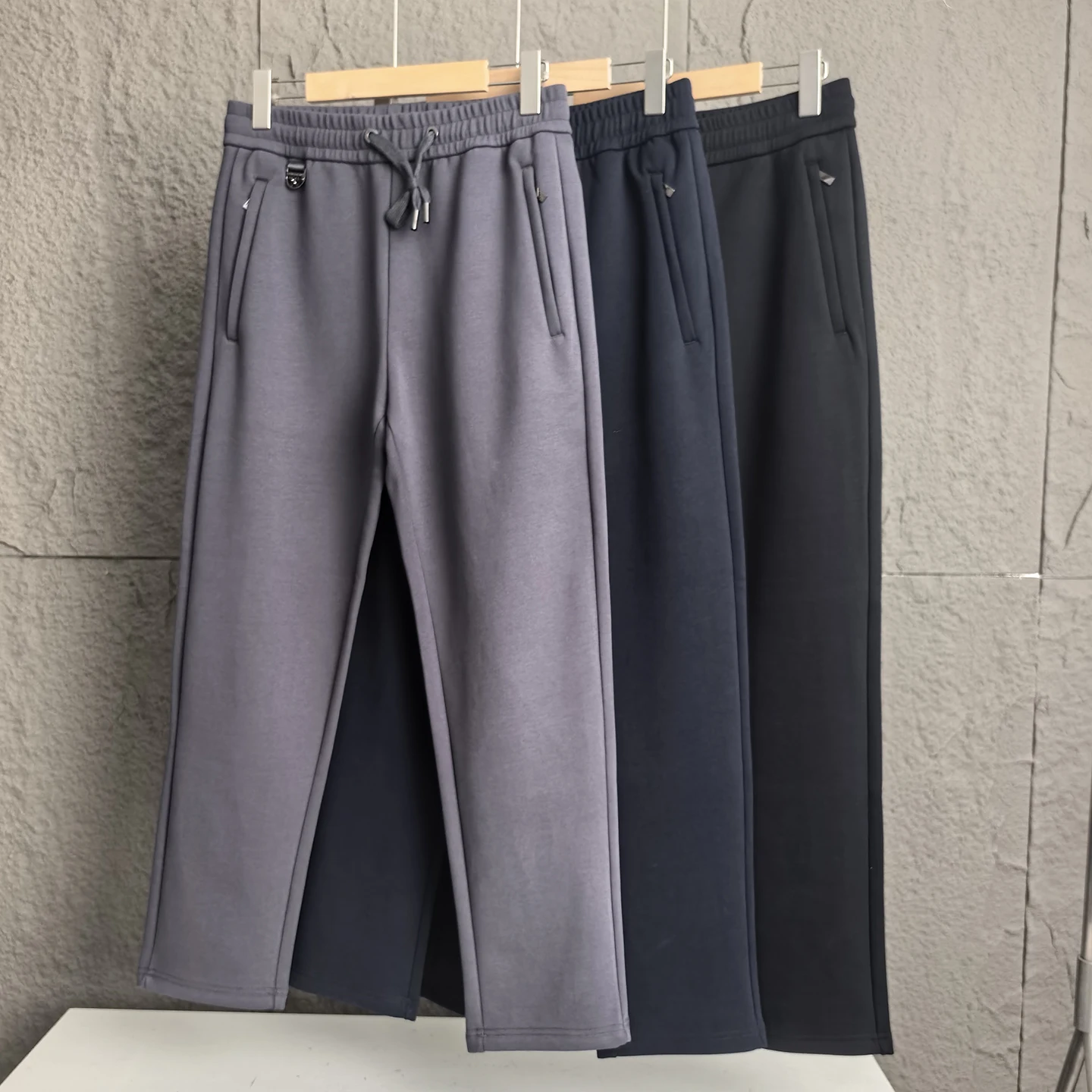 

Casual Straight Leg Sweatpants Elastic Waist Dstring Slim Fit Spring Autumn Versatile Spor Comfortable Cotton Blend Pants