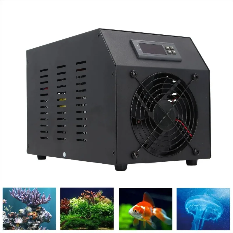 1/4HP Water Chiller with Pump and Hose 16 Gal 60L Water Cooling System for Coral Fish Shrimp Hydroponic 1/4HP Water Chiller