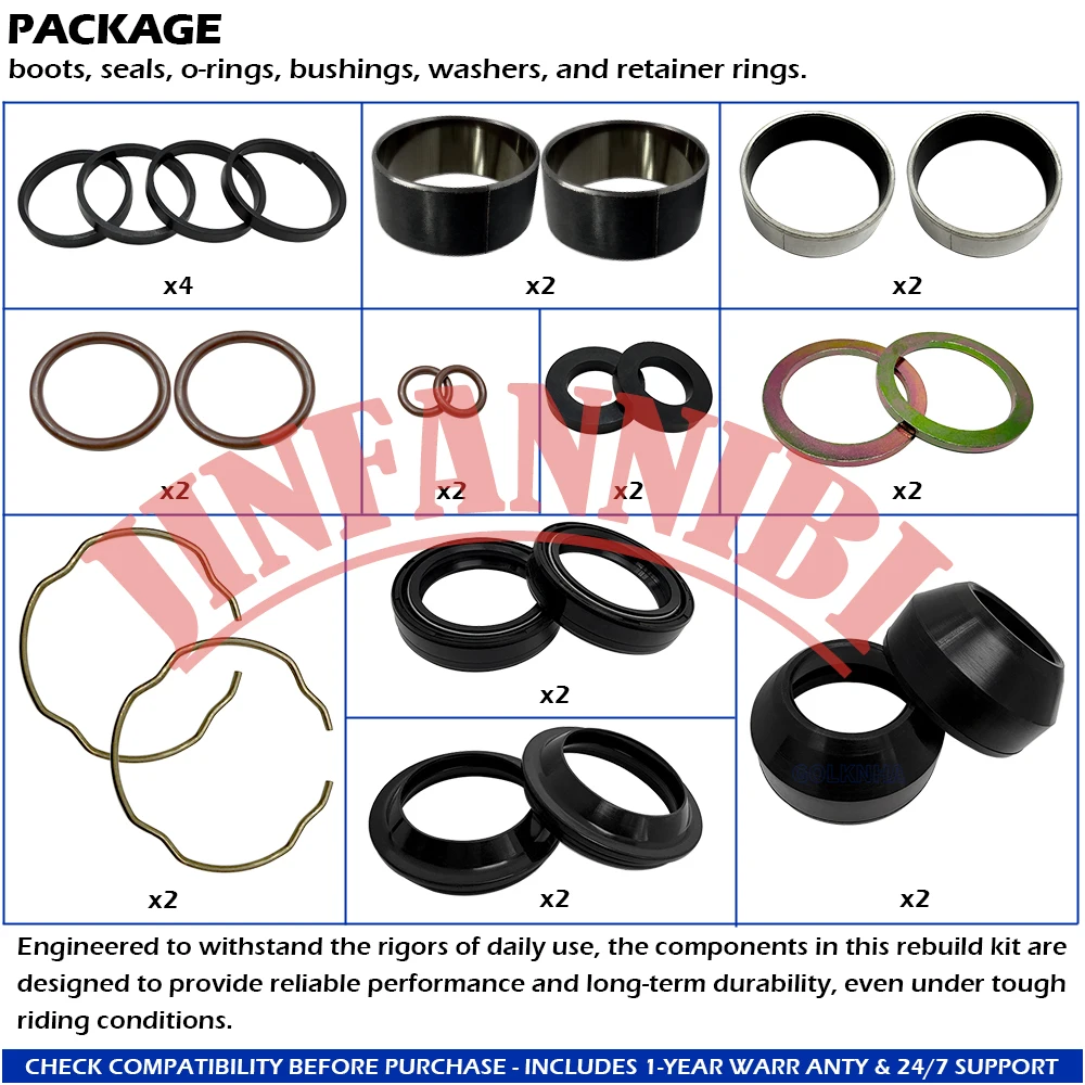 Voorvorkpoot-revisieset voor Harley Electra Glide Road King met 41 mm vorken