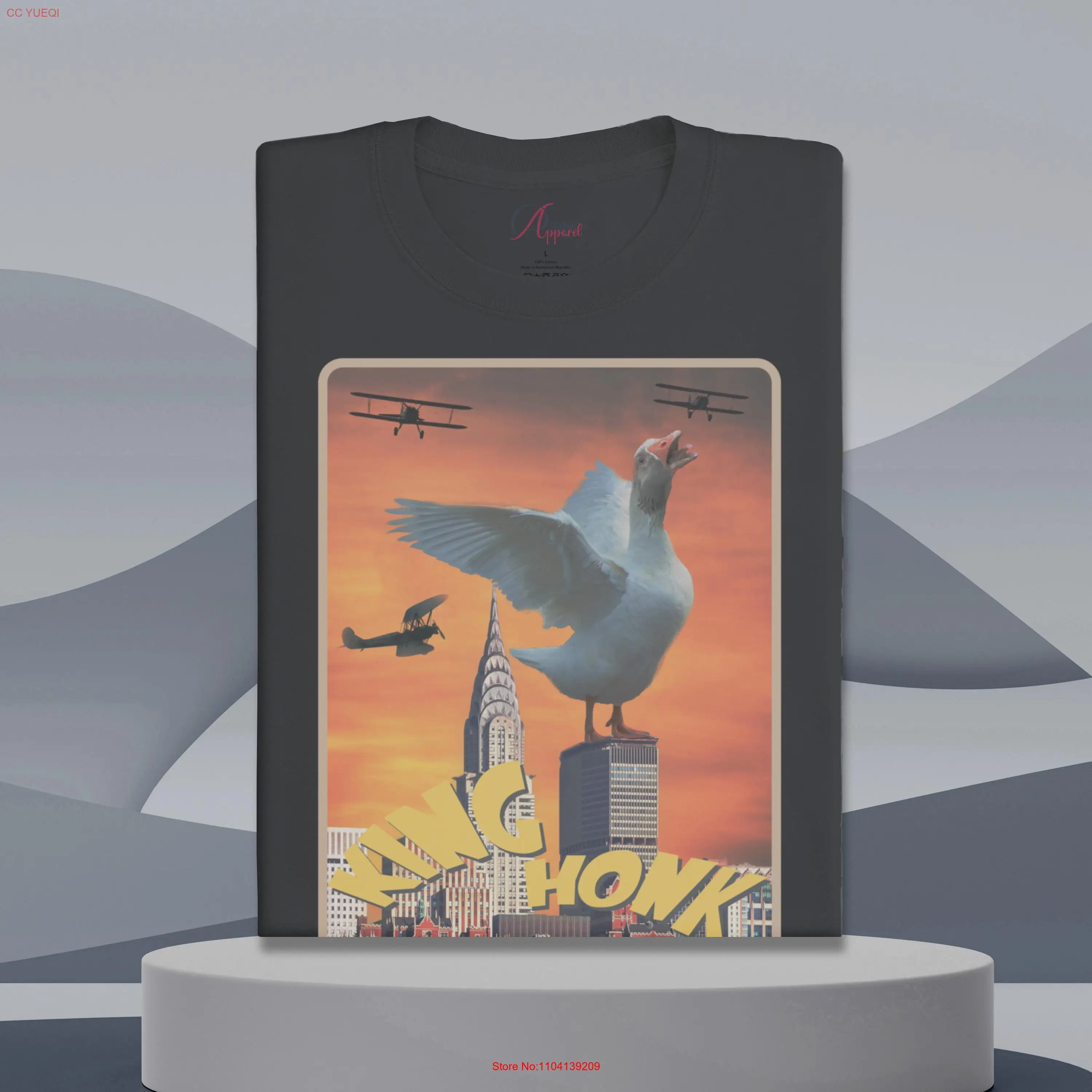 Funny King Honk Goose T Shirt Retro Movie Poster Lover humorous geese Goosezilla Kong parody long or short sleeves