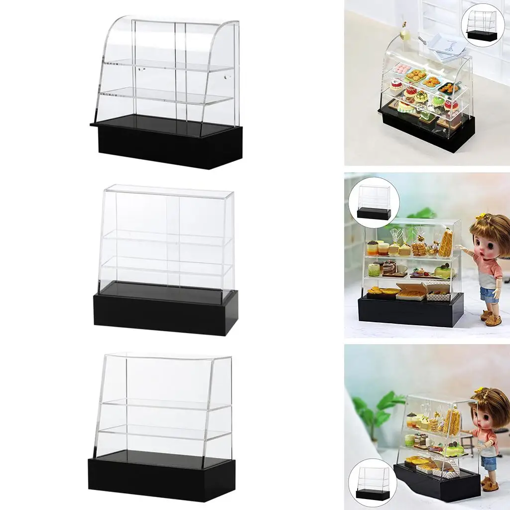 1:6 1:12 casa de bonecas em miniatura comida pastelaria bolo loja armário cozinha móveis decoração do armário