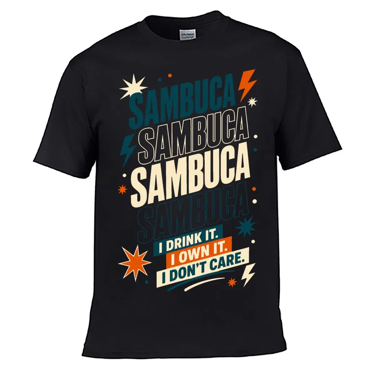 Camiseta Simples Solta com Lavagem Desgastada e Estampa Bold Sambuca Opinion Typography Stat Street