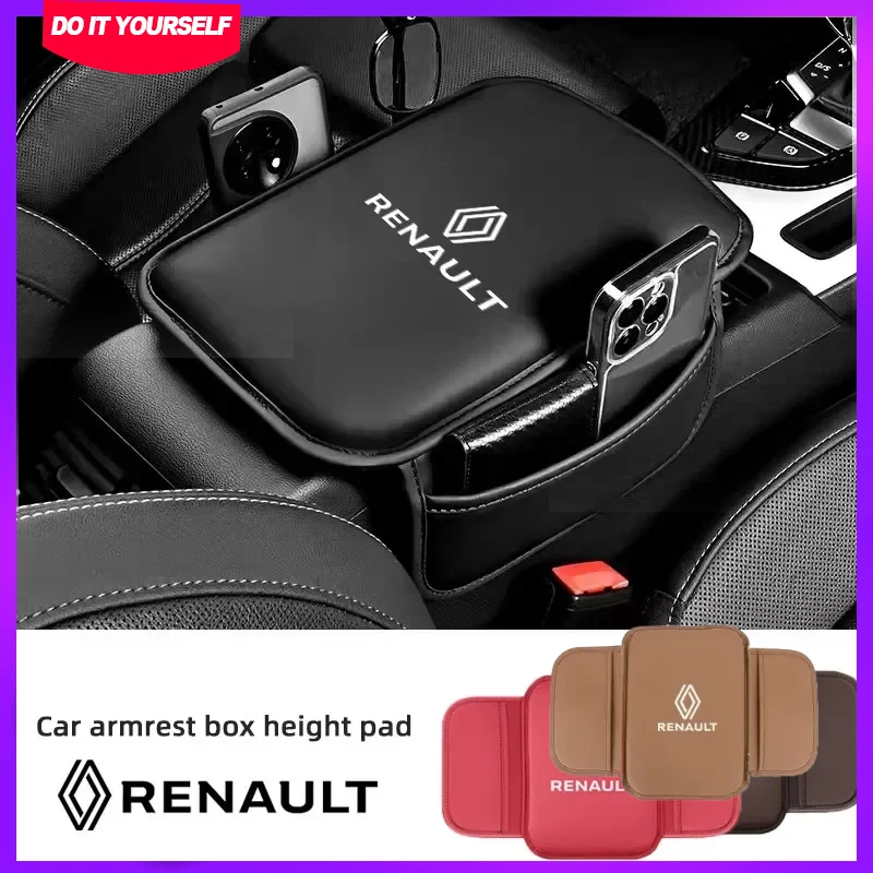 

Car hand guard storage multifunctional leather center console cover interior accessories For Renault Clio Laguna 2 Megane 2 3 RS