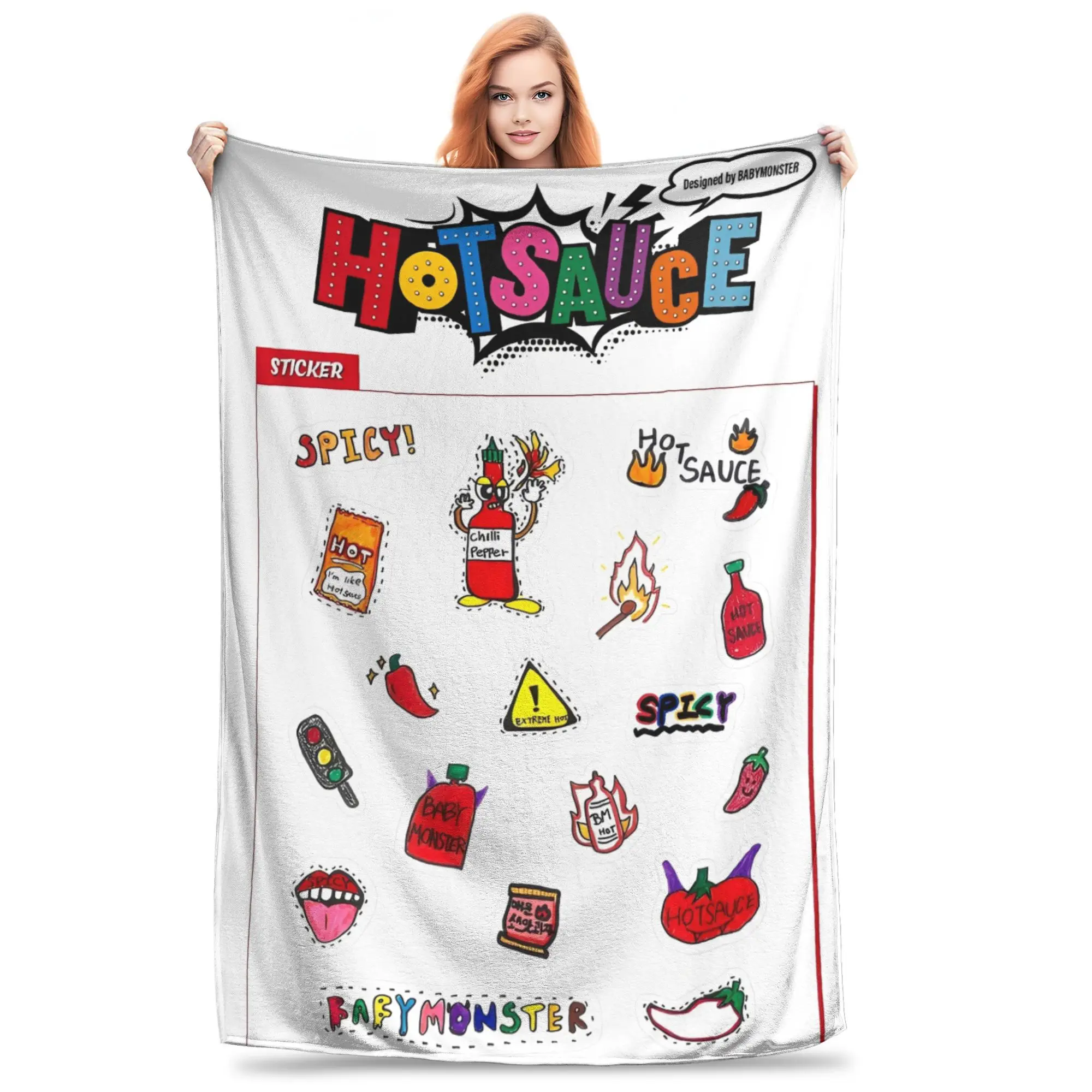 

Hot Saucen Babymonsters Muisc Flannel Throw Blankets {Blanket for Bed Outdoor Soft Bedding Throws,