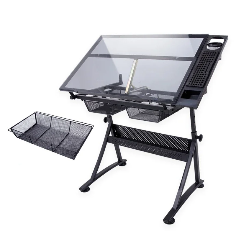 Lifting glass drawing study table, computer writing writing desk, sketch drawing