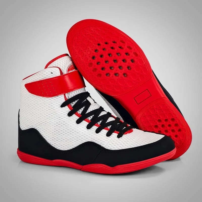 

Professional Boxing Fighting Boots Men Women White Wrestling Boots Couples Designer Boxing Sport Shoe Brand Fighting Shoe