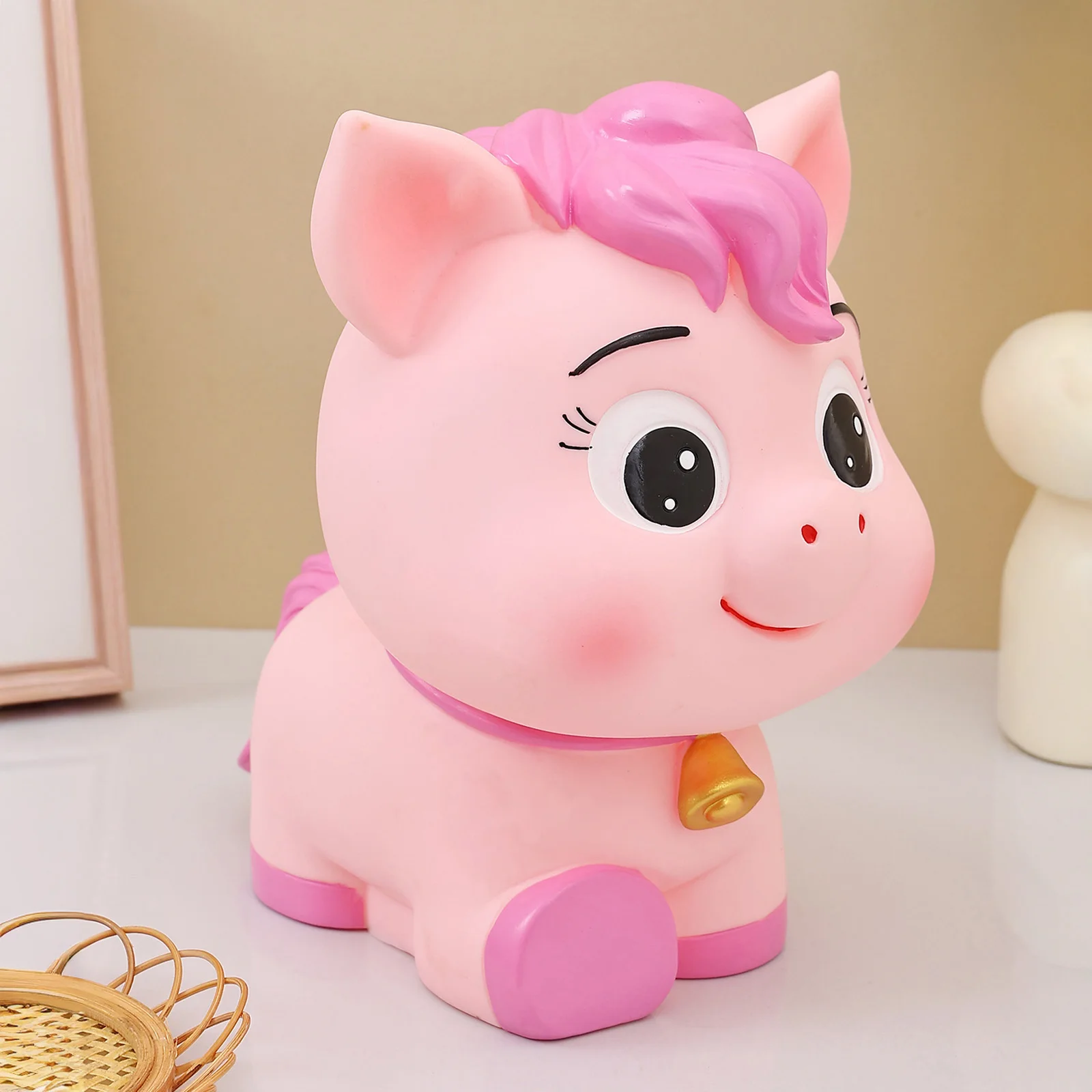 Kids Piggy Bank Horse Shaped Savings Box Cute Educational Money Jar for Children Birthday Gift Durable Enamel Coated Toy