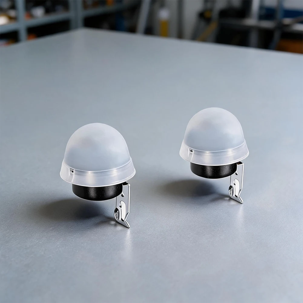 Rainproof Smart Street Light Controller Pack of 2 with Automatic Light Sensing for Streetlights Factories Gardens Schools