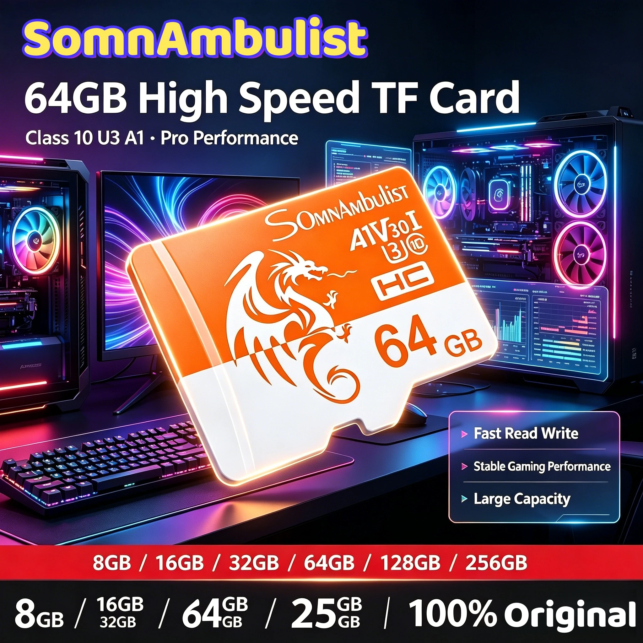 Tarjeta Memoria Mini TF 64GB Clase 10 U3 A1