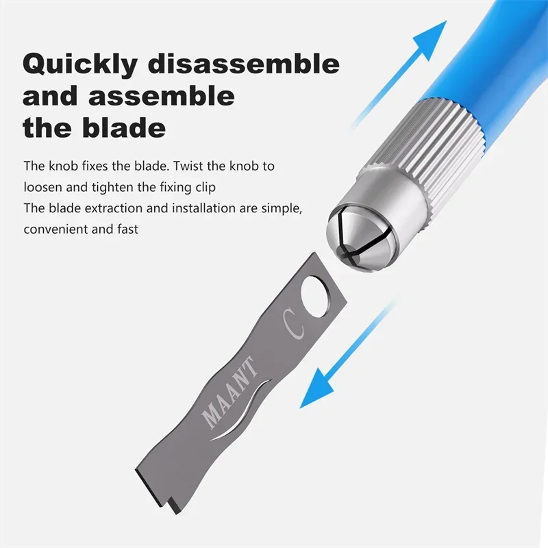 

MAANT M098 LCD Limit Glue Remover Knife For Mobile Phone Chip Repair Carving Knife Handle Single Head Glue Removal Utility Knife