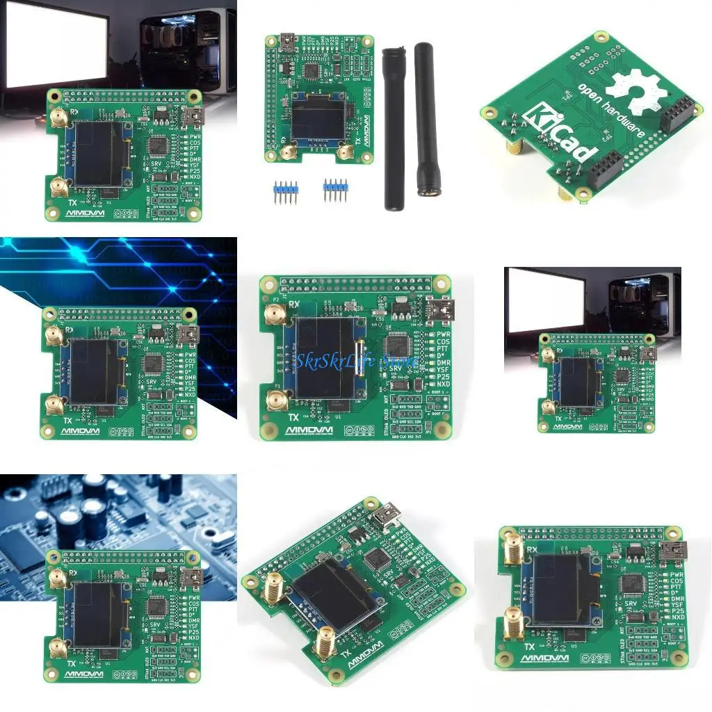 

E65E USB Port MMDVM Duplex Hotspot Module Development Board with LED Displap for RPI Expansion Board and RX Antenna