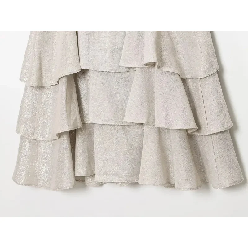 Feminino sexy chique sem mangas halter mini vestido sem costas verão moda praia férias romântico em camadas 2025