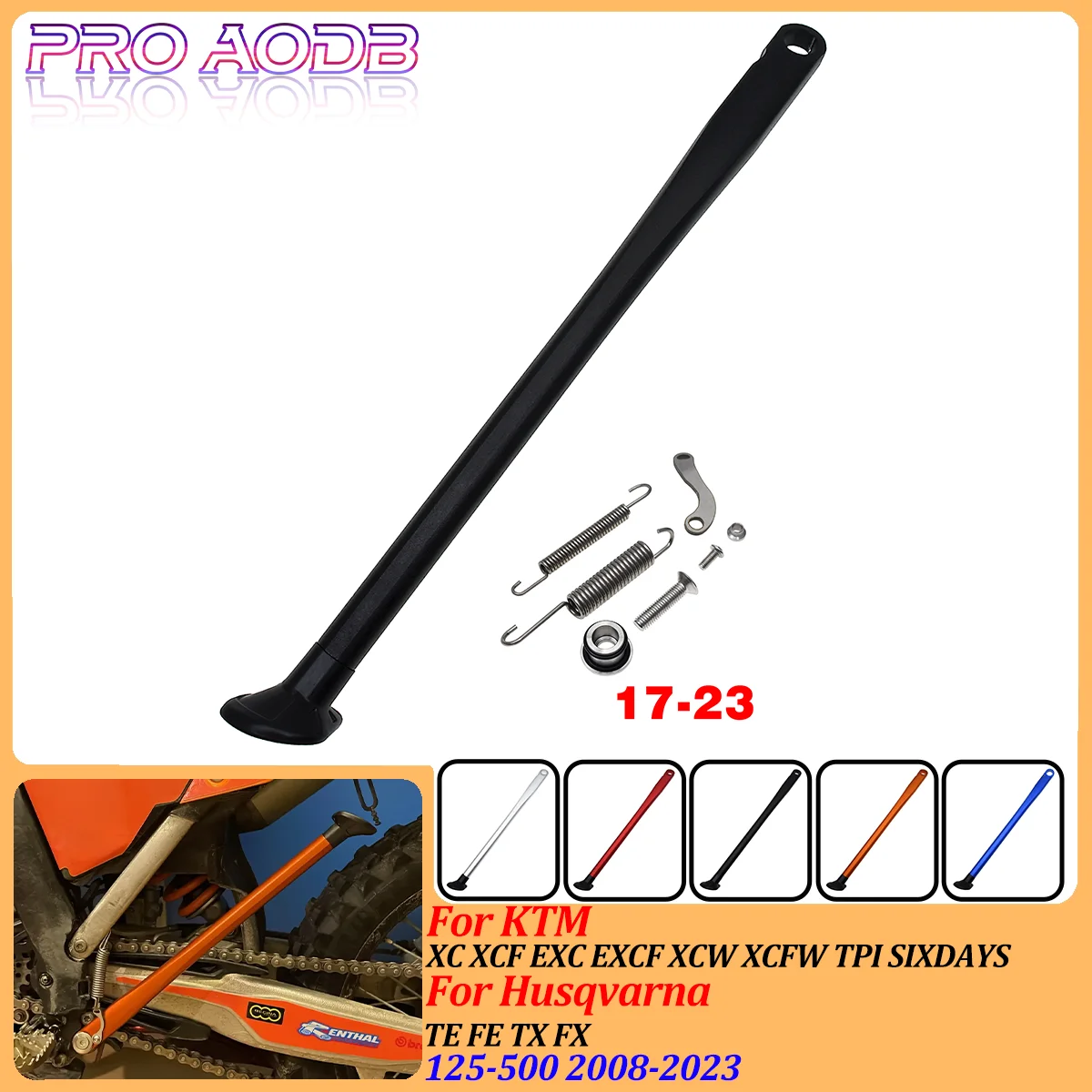 

Motorcycle ABS Plastic Side Stand Kick Stand Base Foot For KTM 150 200 250 300 450 500 XC XCW XCF EXC EXCF TE FE TX FX 2008-2024
