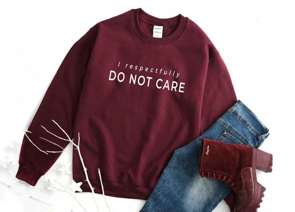 Skuggnas I Respectfully do not Care Cute Sweatshirt Tumblr Sweaters For Women Pullover Fashion Cotton Sweater Drop Shipping