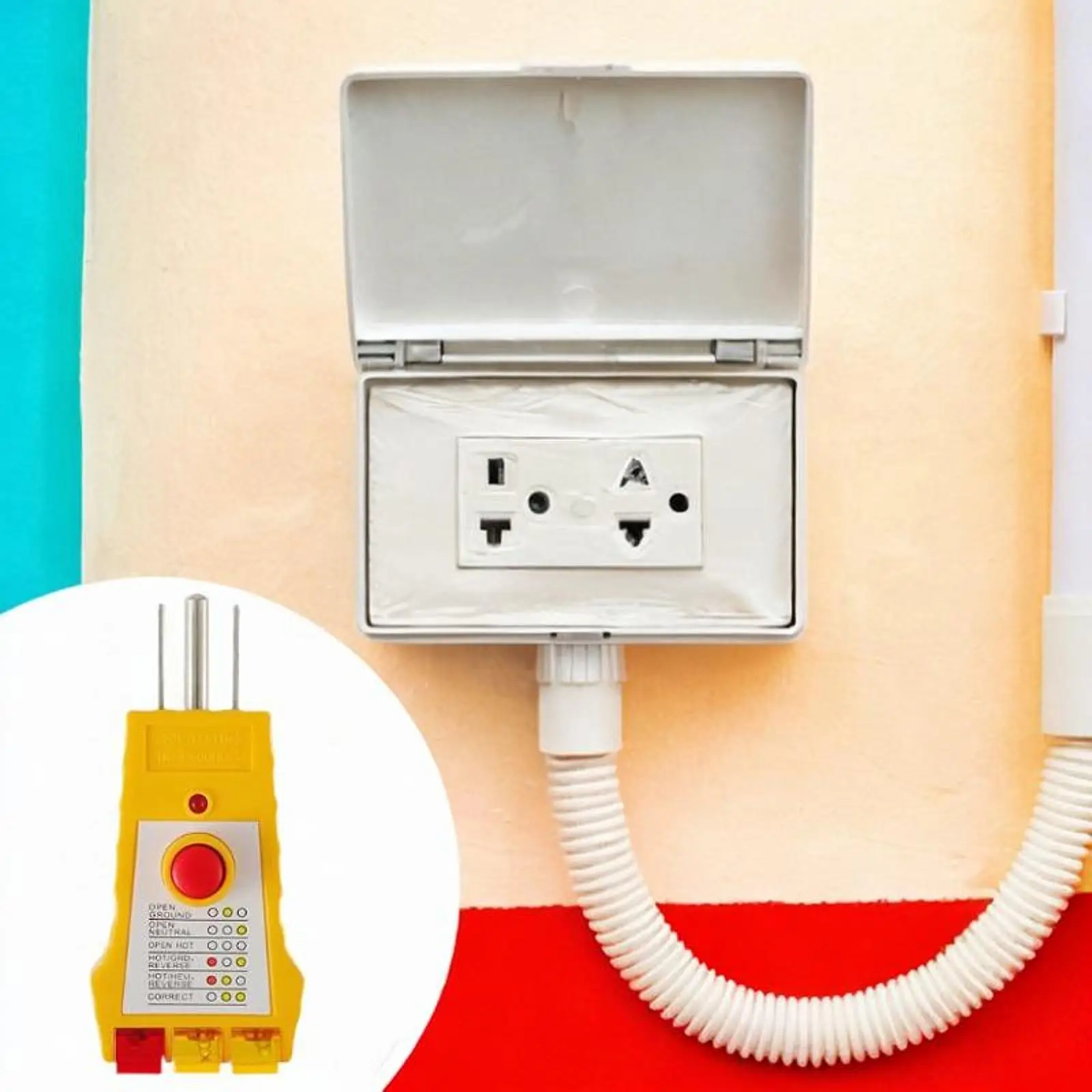 Outlet Tester Plug in with Gfci Plug and Play Professional Use Socket Tester