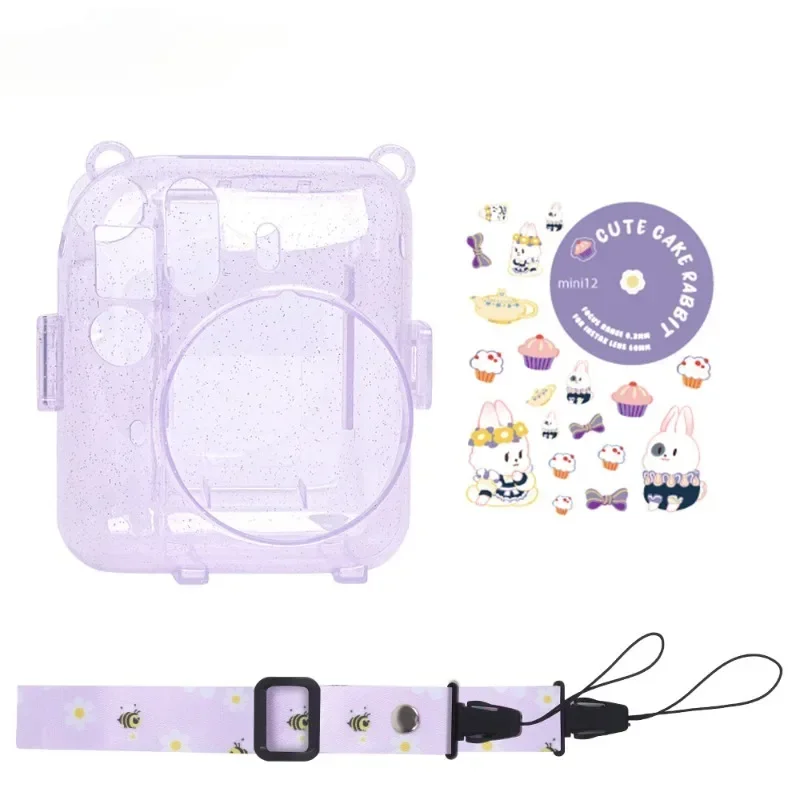 For Instax Mini 12 Crystal Transparent Protective Case Cover Bag for Fujifilm Instant Camera Bag for Instax Mini 12