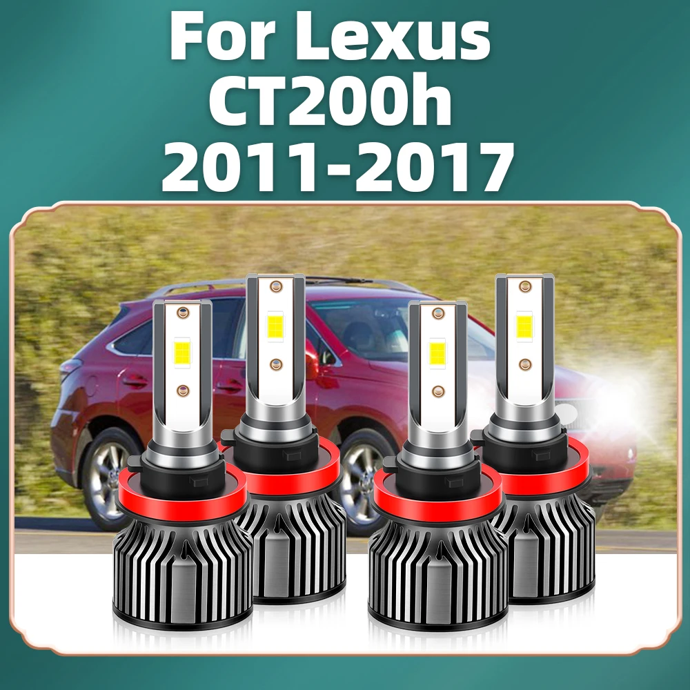 Faros LED de alta potencia para coche, lámparas delanteras Turbo de 12V para Lexus CT200h, 2011, 2012, 2013, 2014, 2015, 2016, 2017, 20000LM